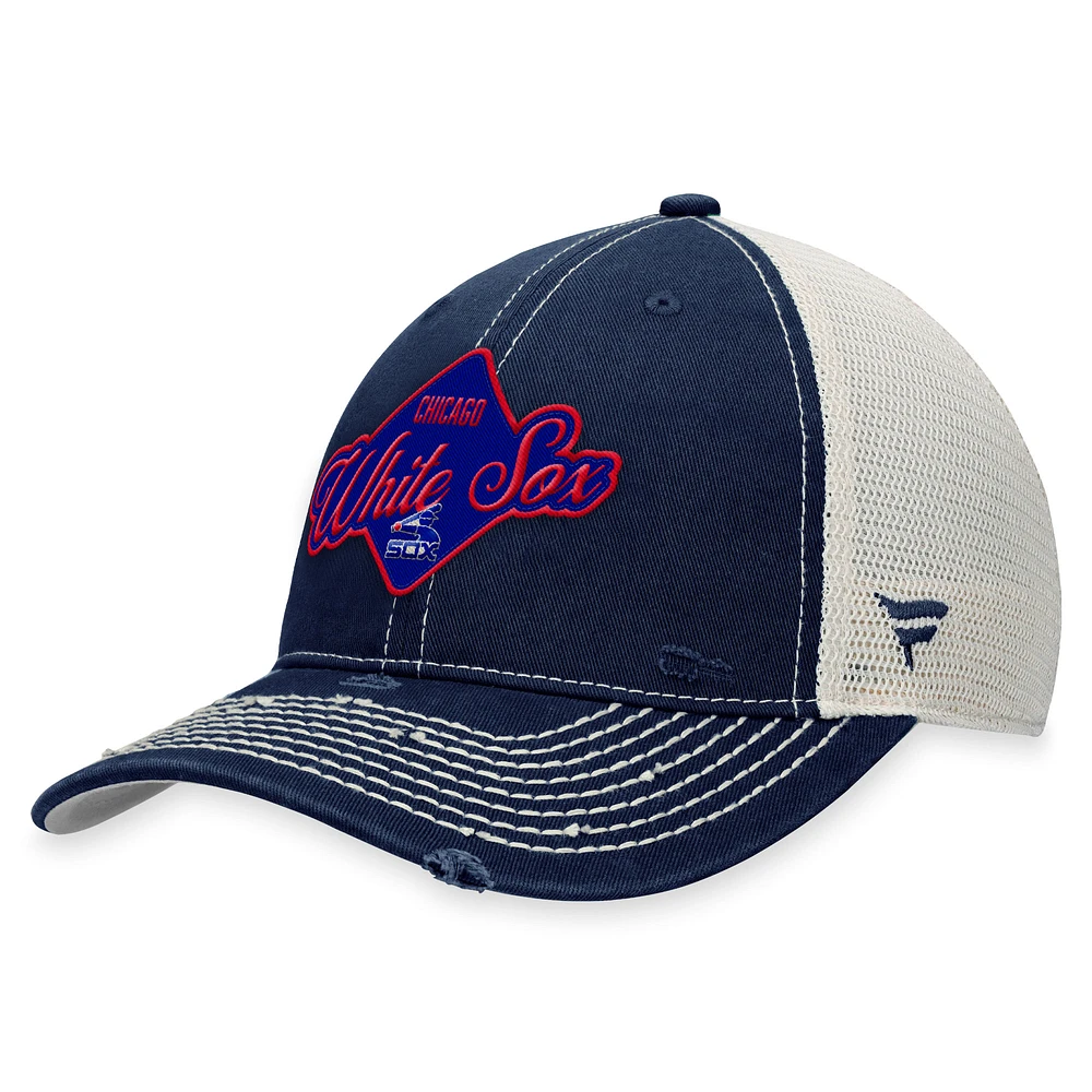 Men's Fanatics Navy Chicago White Sox Heritage Trucker Snapback Hat