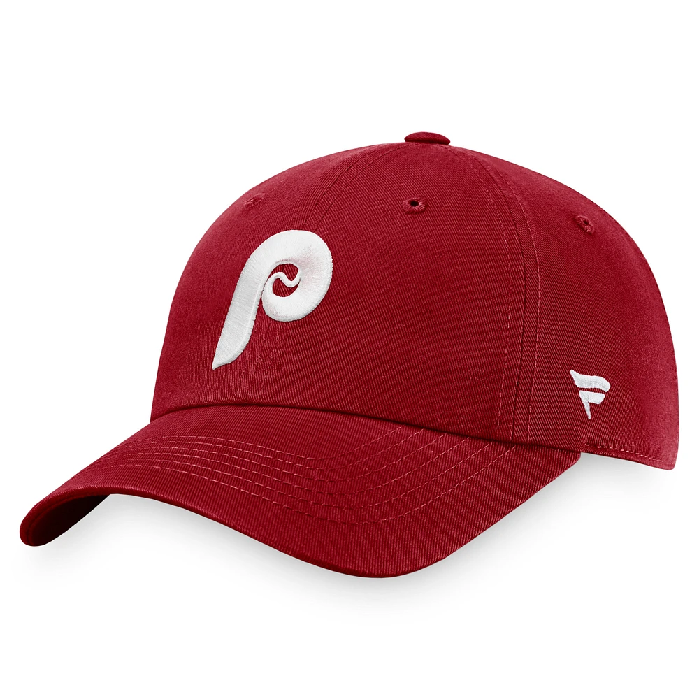 Men's Fanatics Burgundy Philadelphia Phillies Cooperstown Collection Core Adjustable Hat