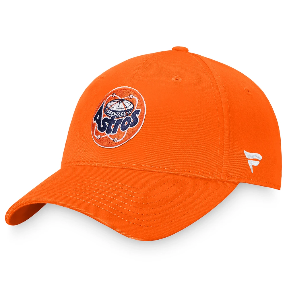Men's Fanatics Orange Houston Astros Cooperstown Collection Core Adjustable Hat
