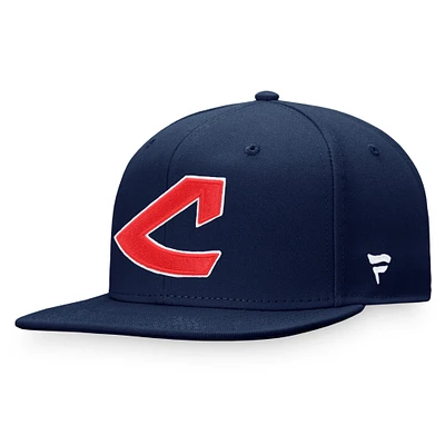 Men's Fanatics Navy Cleveland Indians Cooperstown Collection Core Adjustable Hat