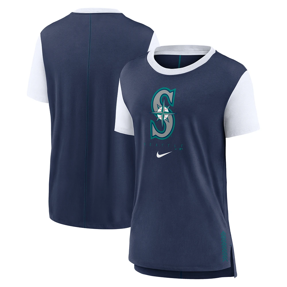 Women's Nike Navy Seattle Mariners Local Touch Fashion Top