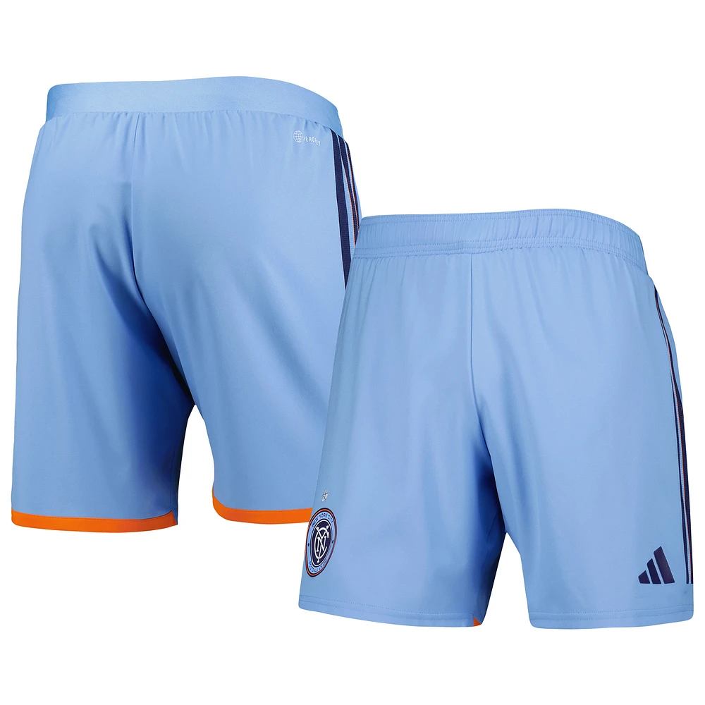 Men's adidas Light Blue New York City FC 2023 Home AEROREADY Authentic Shorts