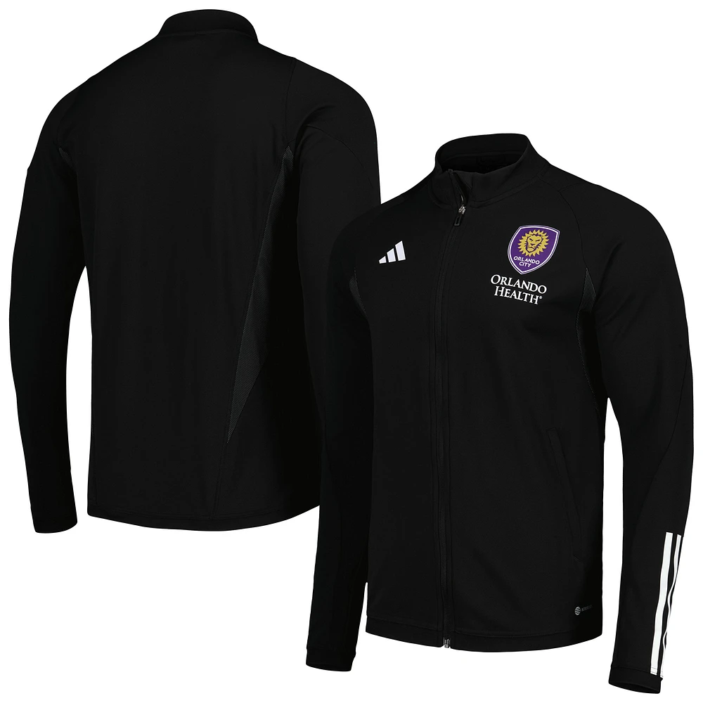 Men's adidas Black Orlando City SC 2023 On-Field AEROREADY Full-Zip Training Top
