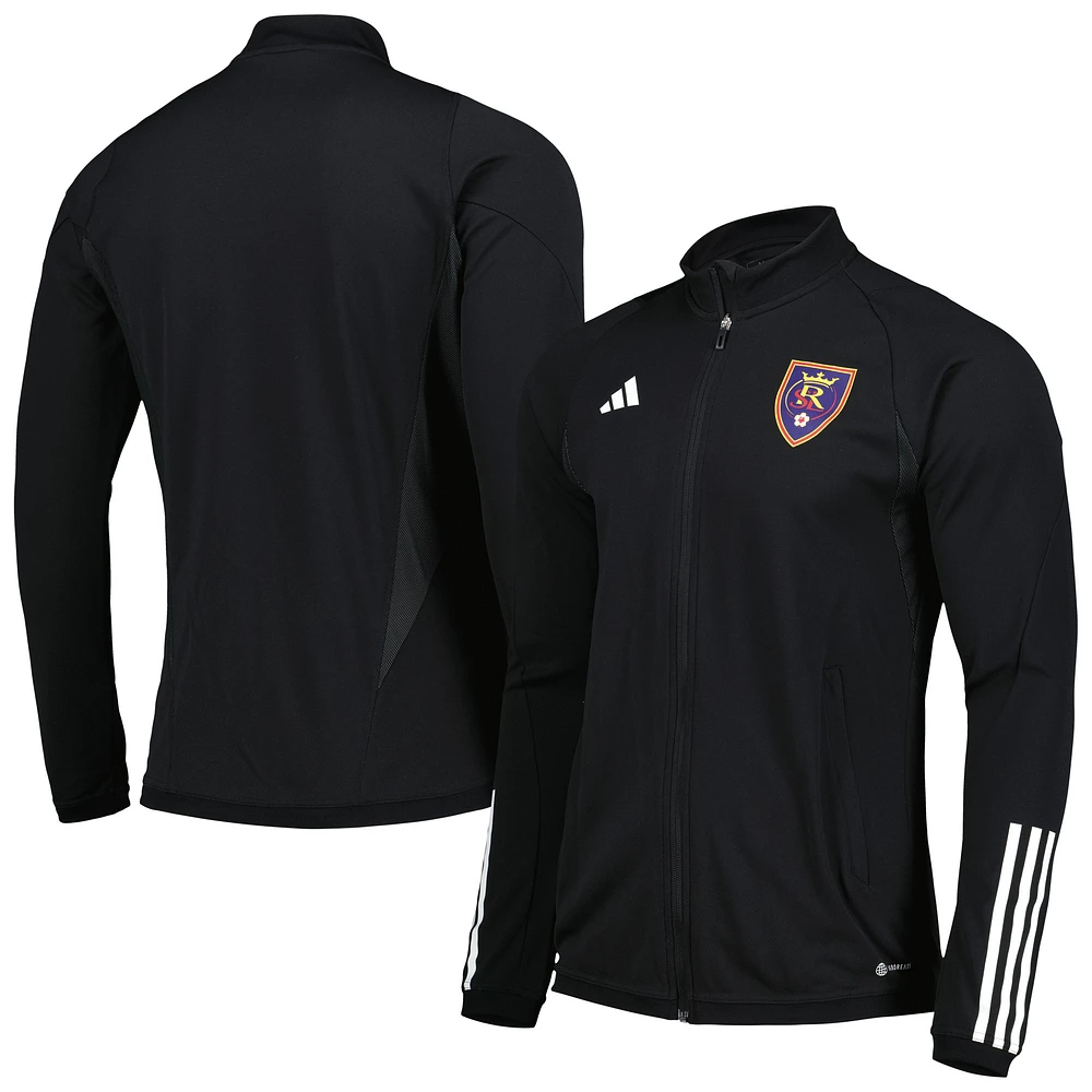 Men's adidas Black Real Salt Lake 2023 On-Field AEROREADY Full-Zip Training Top