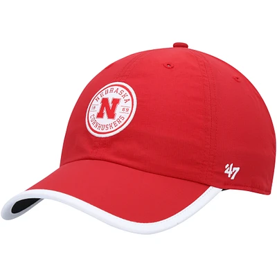 Men's '47 Scarlet Nebraska Huskers Microburst Clean Up Adjustable Hat