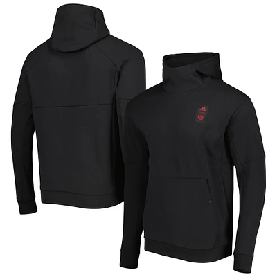 Men's adidas Black FC Dallas 2023 Player Travel Pullover Hoodie