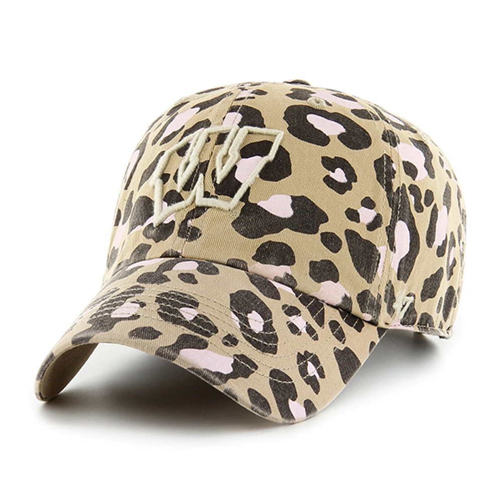Women's '47 Khaki Wisconsin Badgers Bagheera Clean Up Adjustable Hat