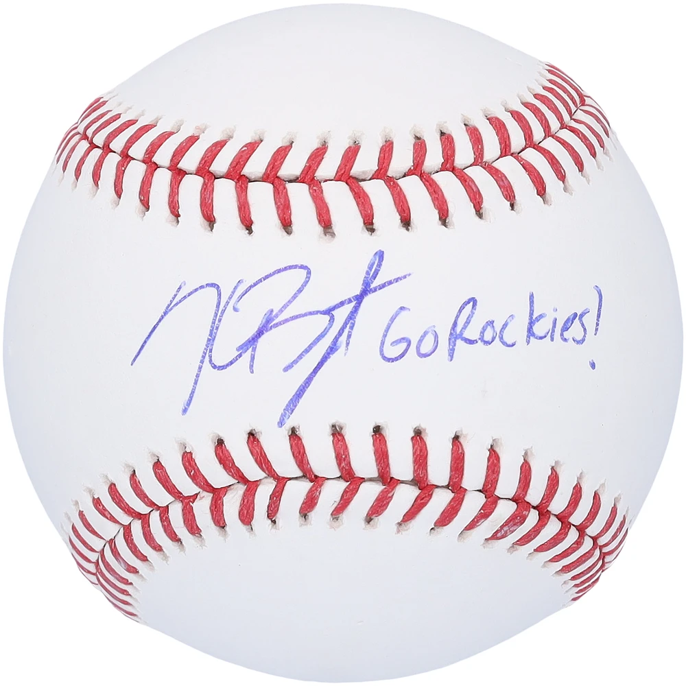 Kris Bryant Colorado Rockies Autographed Baseball with "Go Rockies!" Inscription
