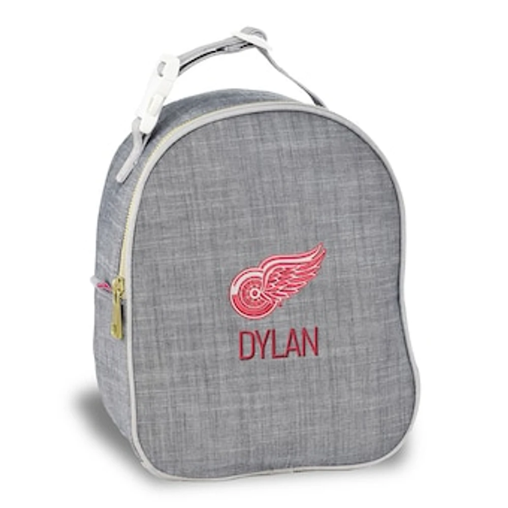 Gray Detroit Red Wings Personalized Insulated Bag