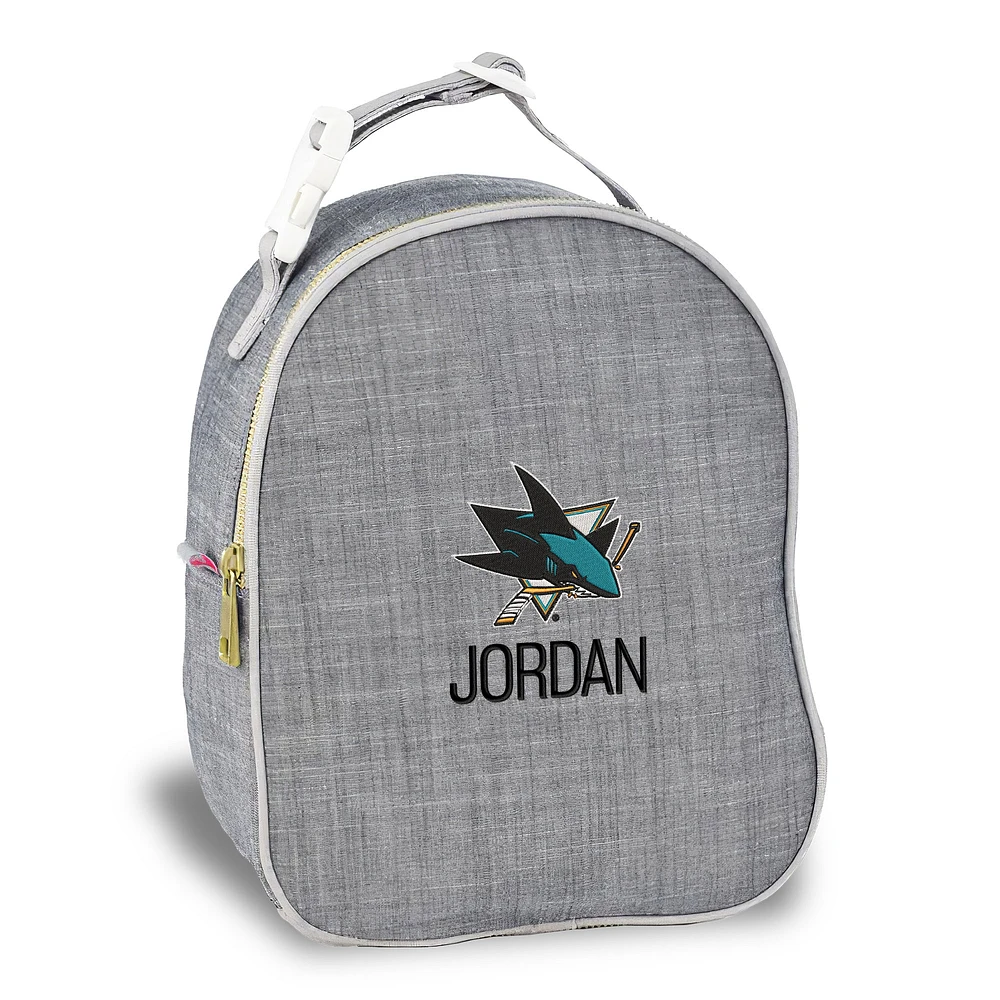 Gray San Jose Sharks Personalized Insulated Bag