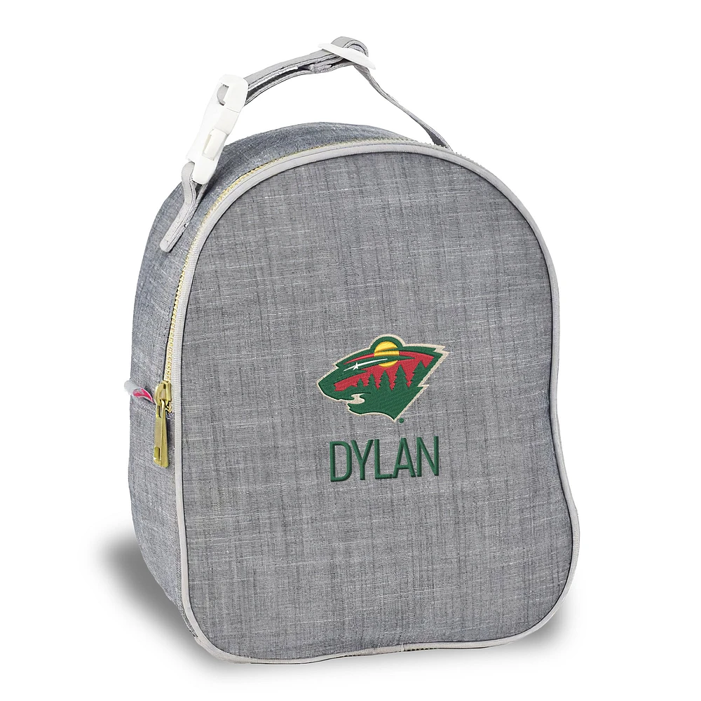 Gray Minnesota Wild Personalized Insulated Bag