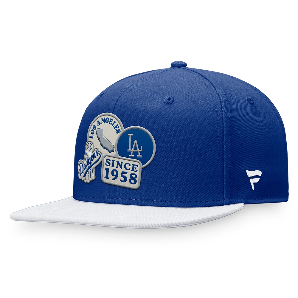 Men's Fanatics Royal/White Los Angeles Dodgers Heritage Patch Fitted Hat