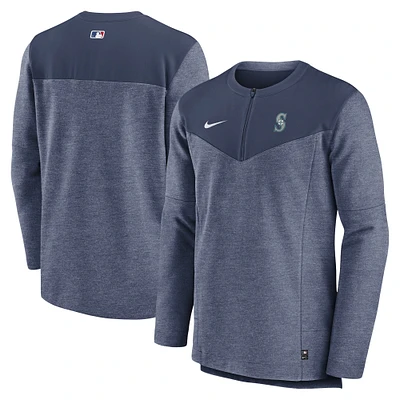 Men's Nike Navy Seattle Mariners Authentic Collection Game Time Performance Half-Zip Top