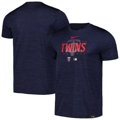 Men's Nike Minnesota Twins Navy Authentic Collection Velocity Performance Practice T-Shirt