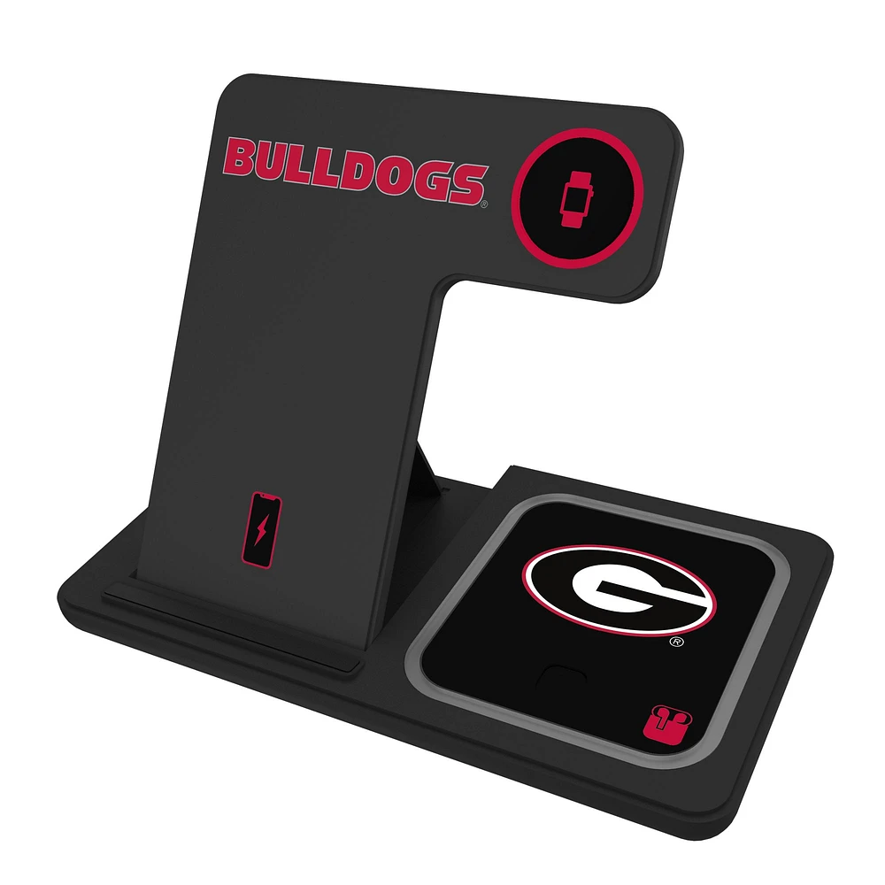 Keyscaper Georgia Bulldogs 3-In-1 Wireless Charger