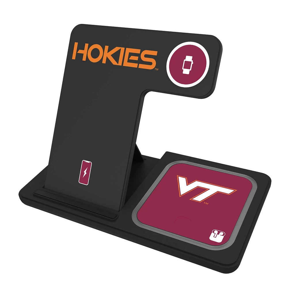 Keyscaper Virginia Tech Hokies 3-In-1 Wireless Charger