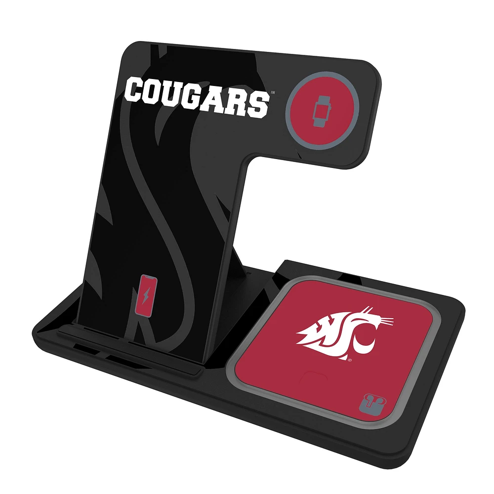 Keyscaper Washington State Cougars 3-In-1 Wireless Charger