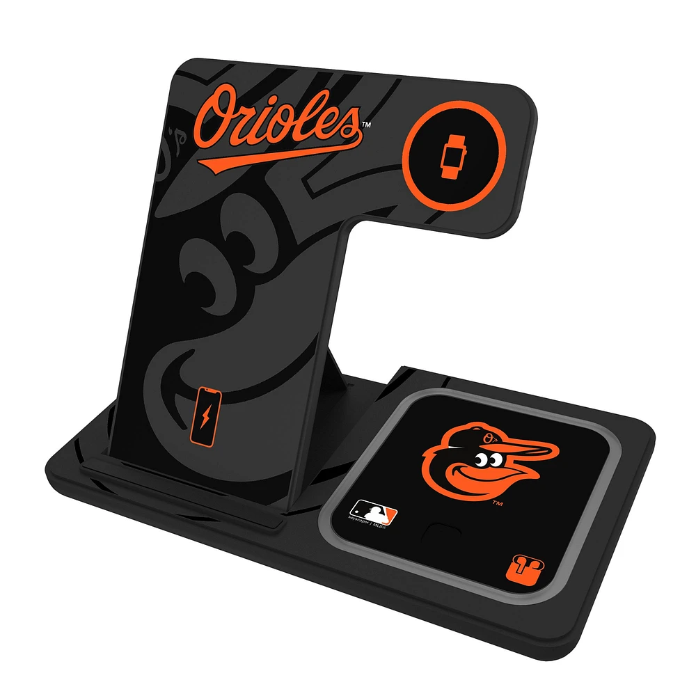 Keyscaper Baltimore Orioles 3-In-1 Wireless Charger