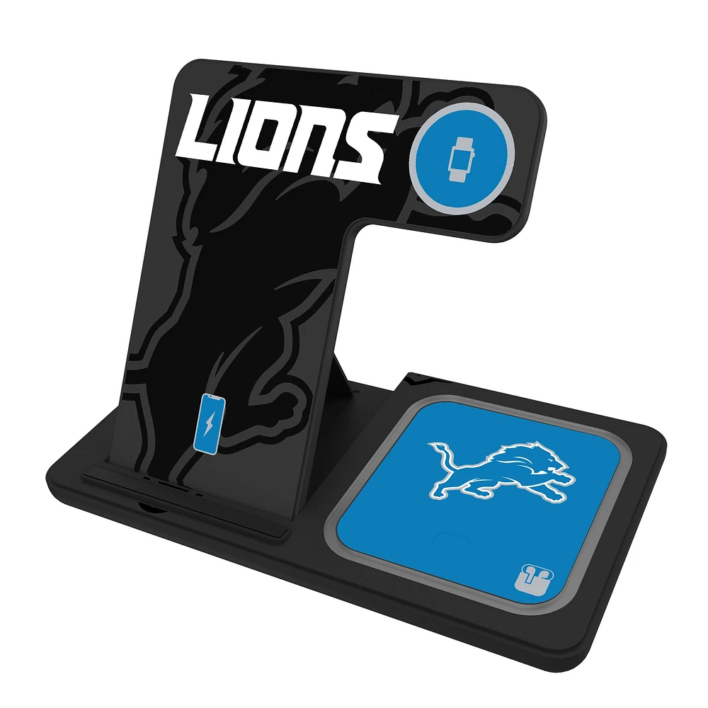 Keyscaper Detroit Lions 3-In-1 Wireless Charger