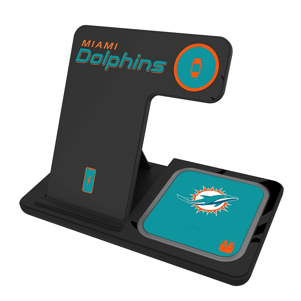 Keyscaper Miami Dolphins 3-In-1 Wireless Charger