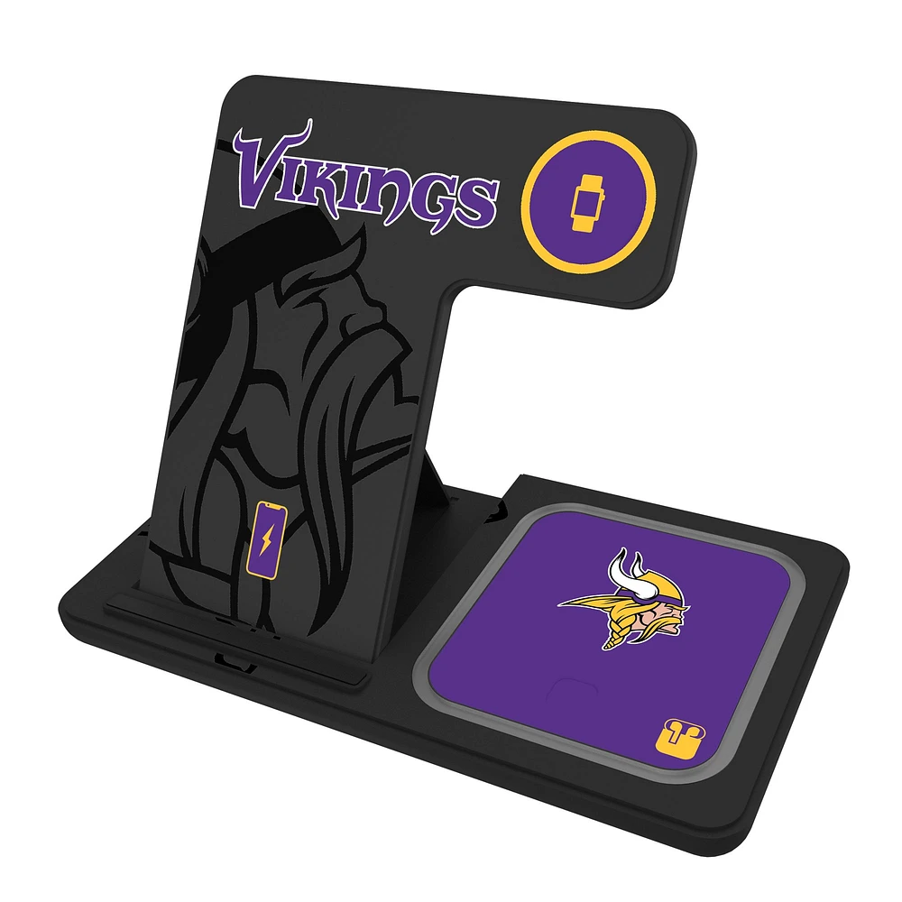 Keyscaper Minnesota Vikings 3-In-1 Wireless Charger