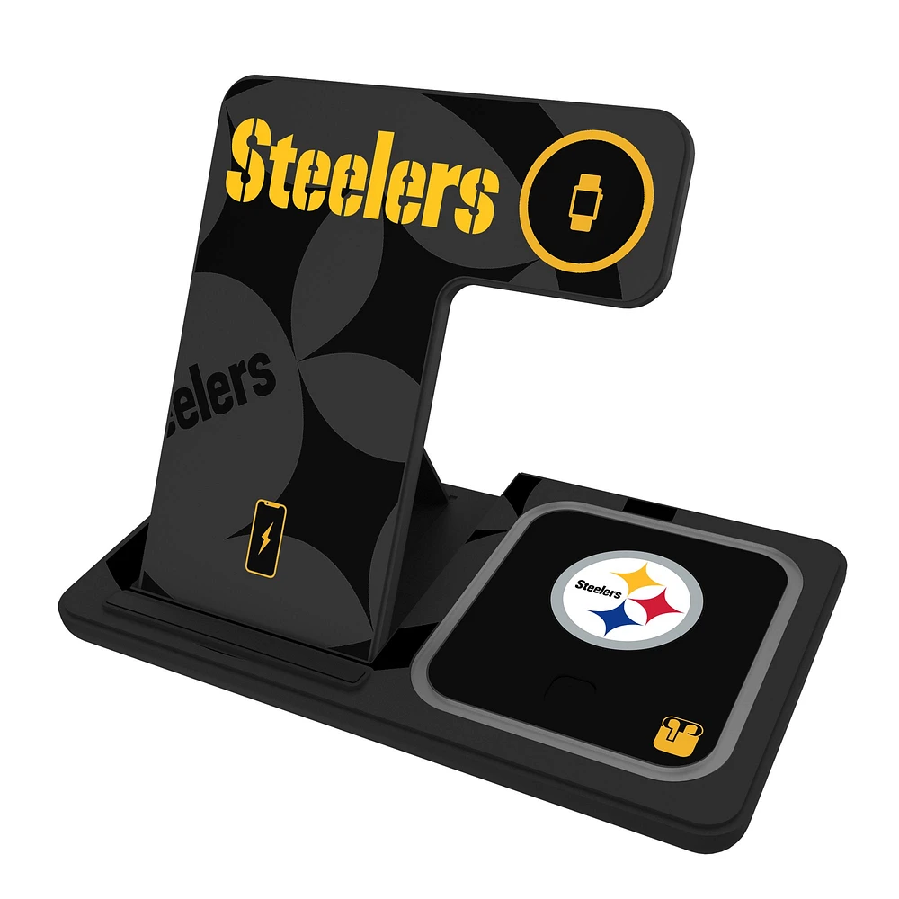 Keyscaper Pittsburgh Steelers 3-In-1 Wireless Charger