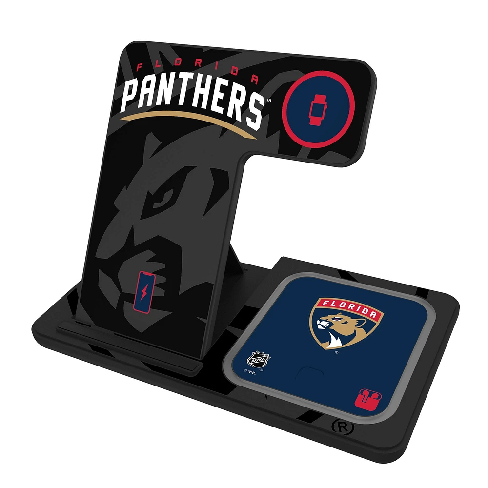 Keyscaper Florida Panthers 3-In-1 Wireless Charger