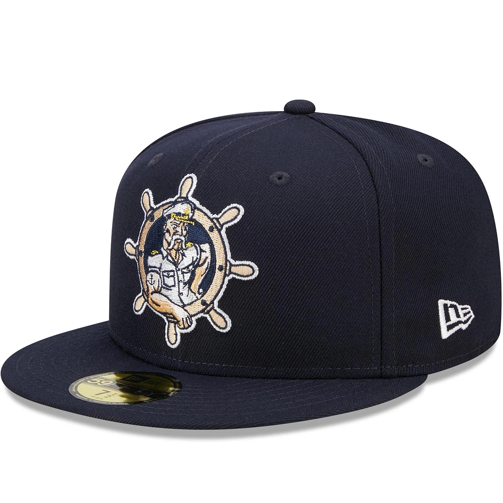 Men's New Era Navy Lake County Captains Marvel x Minor League 59FIFTY Fitted Hat