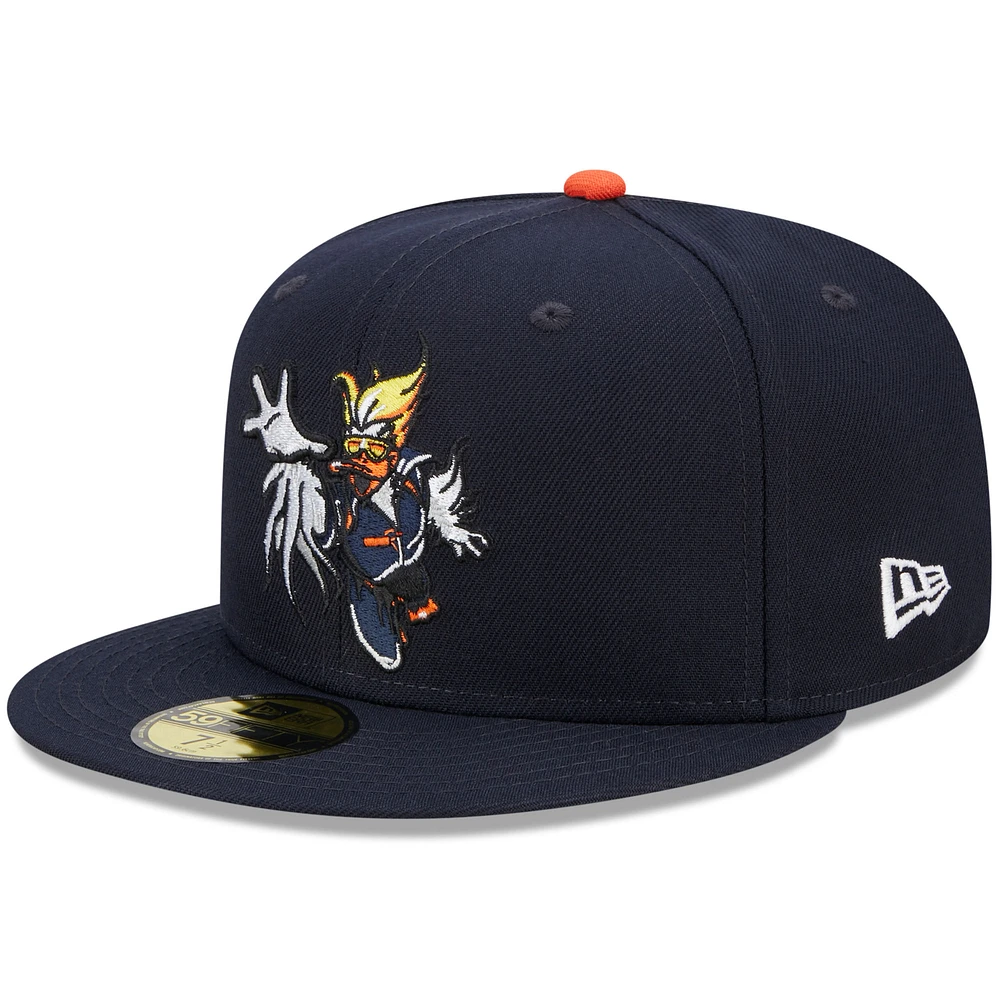 Men's New Era Navy Las Vegas Aviators Marvel x Minor League 59FIFTY Fitted Hat