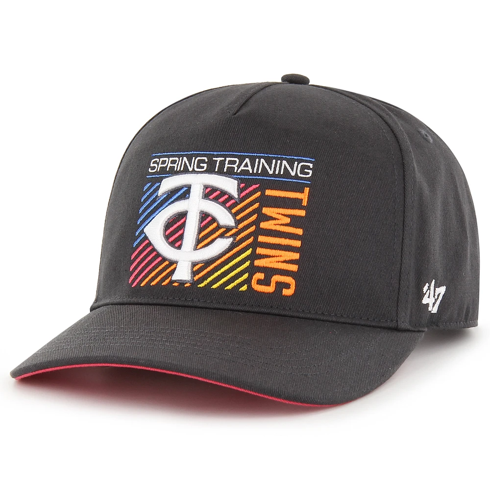 Men's '47 Charcoal Minnesota Twins 2023 Spring Training Reflex Hitch Snapback Hat