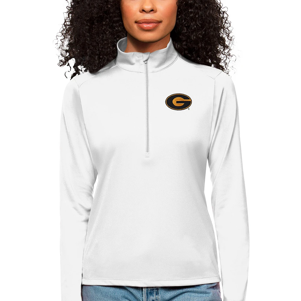 Women's Antigua Grambling Tigers Tribute Quarter-Zip Pullover Top