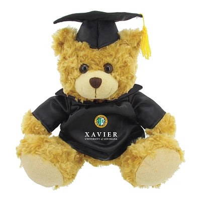 Black/Brown XULA Gold 12'' Graduation Plush Bear