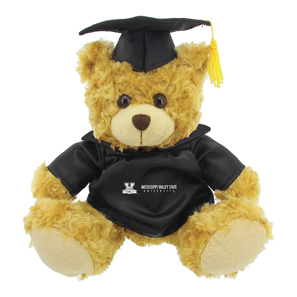 Black/Brown Mississippi Valley State Delta Devils 12'' Graduation Plush Bear