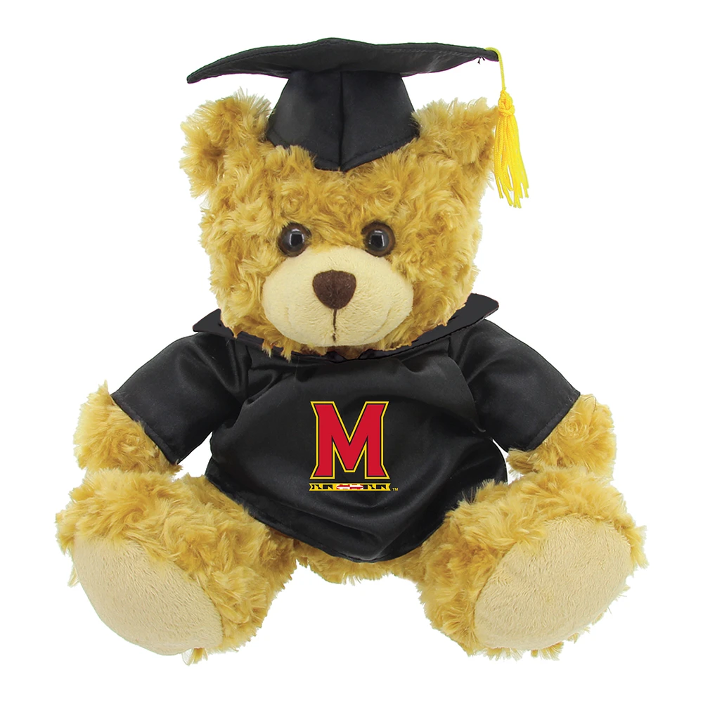 Black/Brown Maryland Terrapins 12'' Graduation Plush Bear