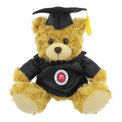 Black/Brown Ole Miss Rebels 12'' Graduation Plush Bear