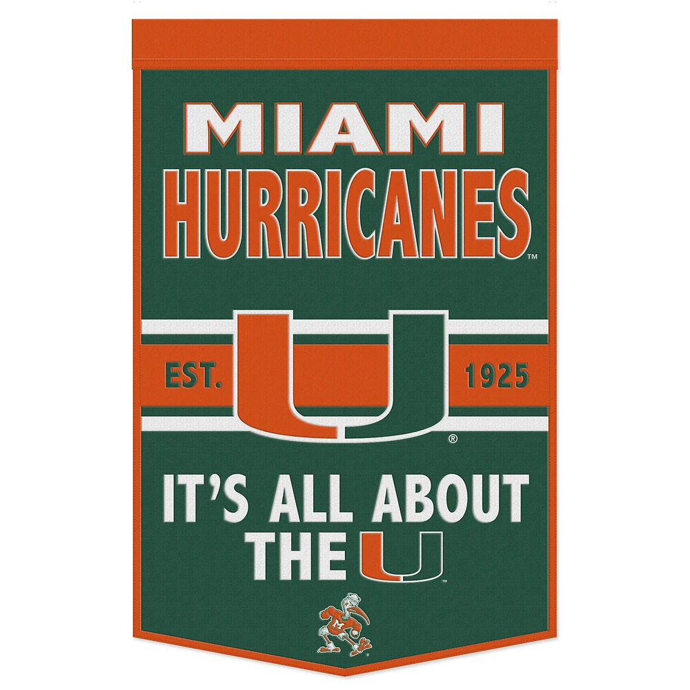 WinCraft Miami Hurricanes 24" x 38" Slogan Banner