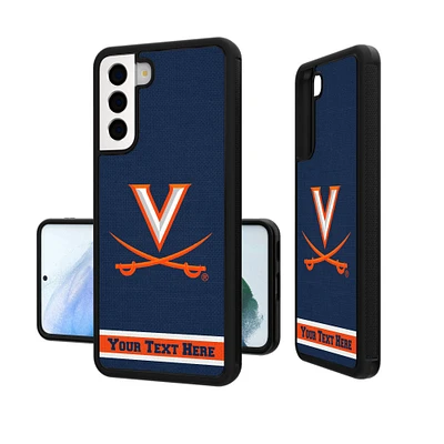 Virginia Cavaliers Galaxy Endzone Stripe Personalized Bump Case