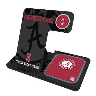 Alabama Crimson Tide Alternate Logo Personalized 3-In-1 Wireless Charger
