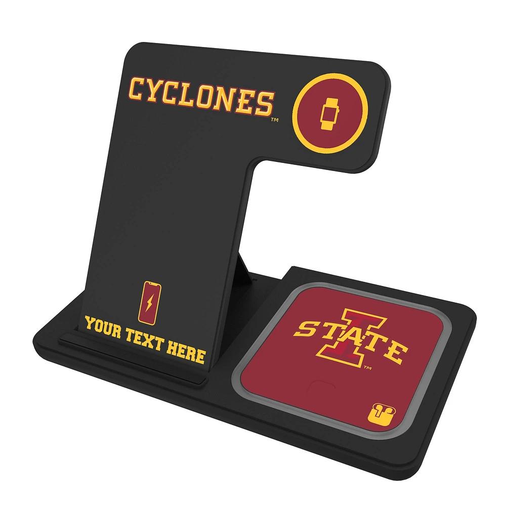 Iowa State Cyclones Personalized 3-In-1 Wireless Charger