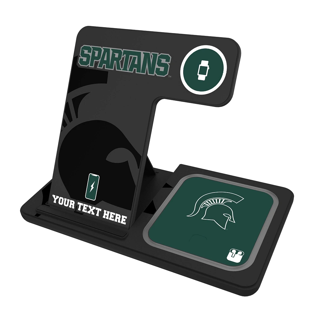 Michigan State Spartans Personalized 3-In-1 Wireless Charger