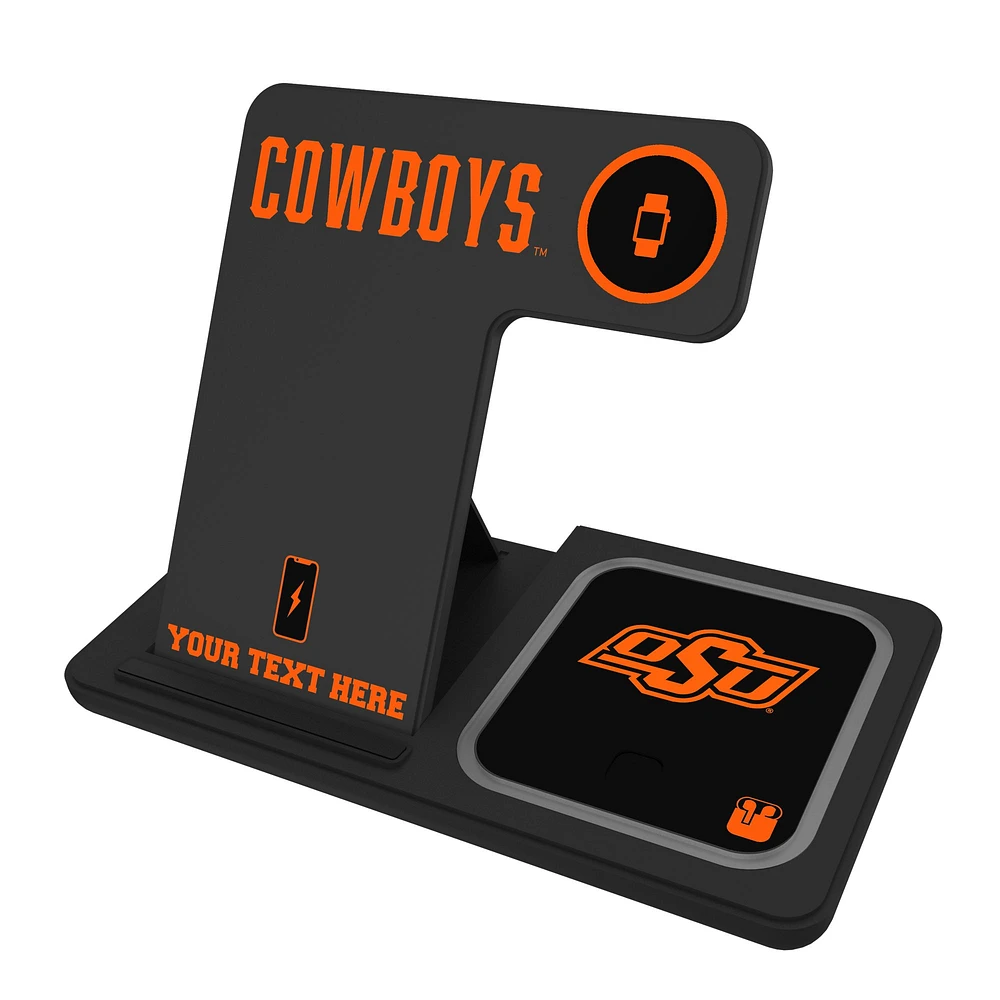 Oklahoma State Cowboys Personalized 3-In-1 Wireless Charger