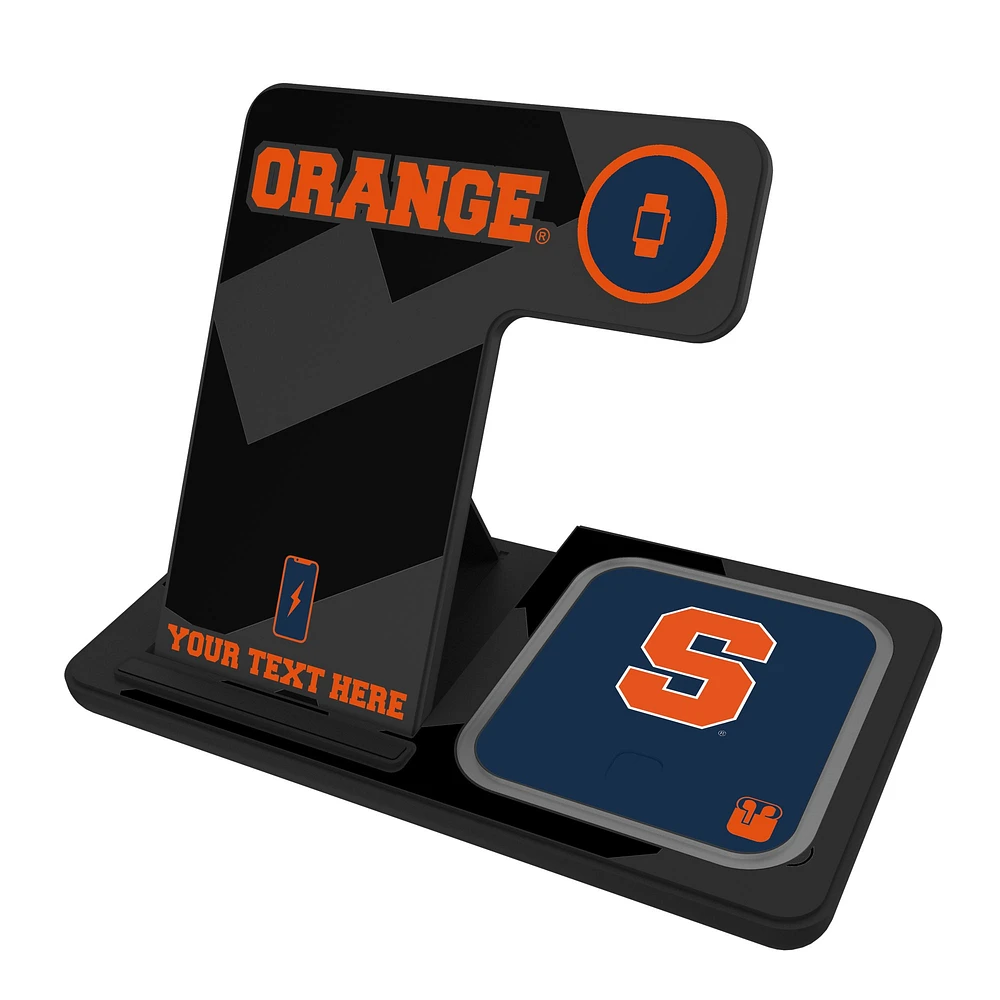 Syracuse Orange Personalized 3-In-1 Wireless Charger