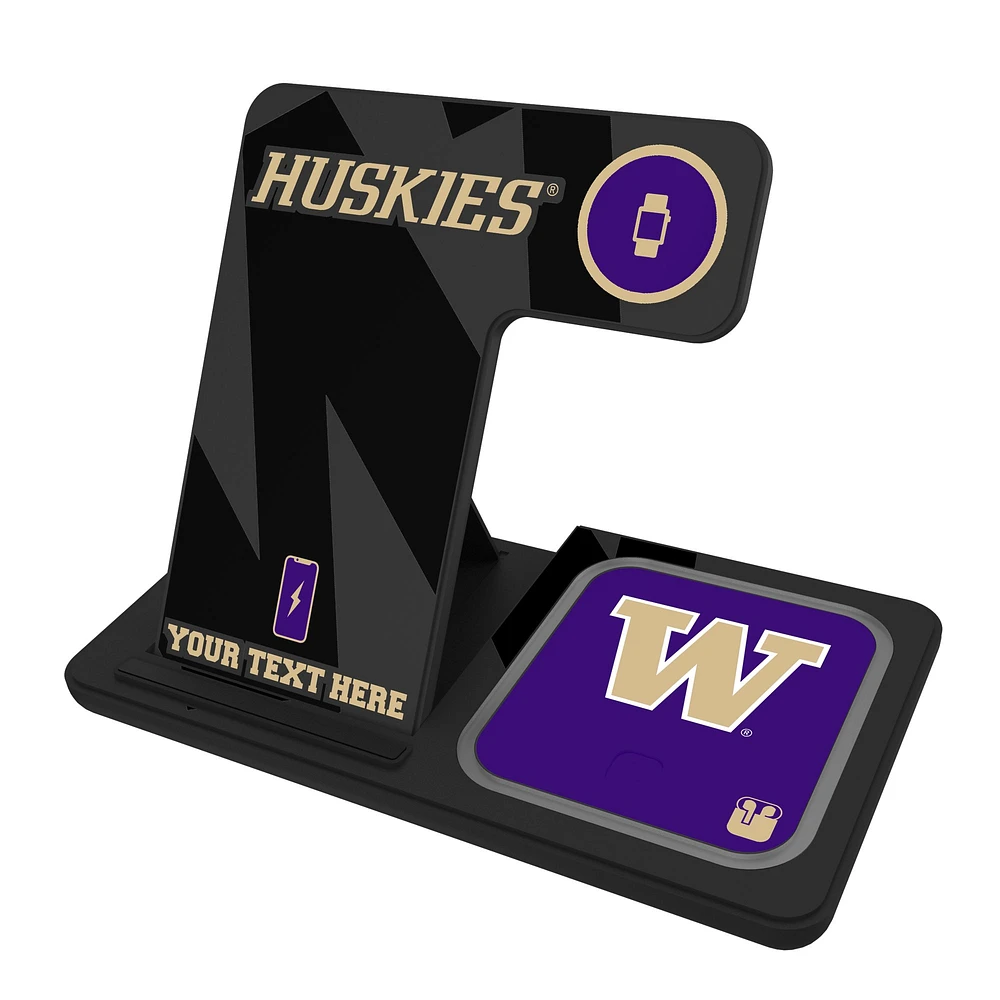 Washington Huskies Personalized 3-In-1 Wireless Charger