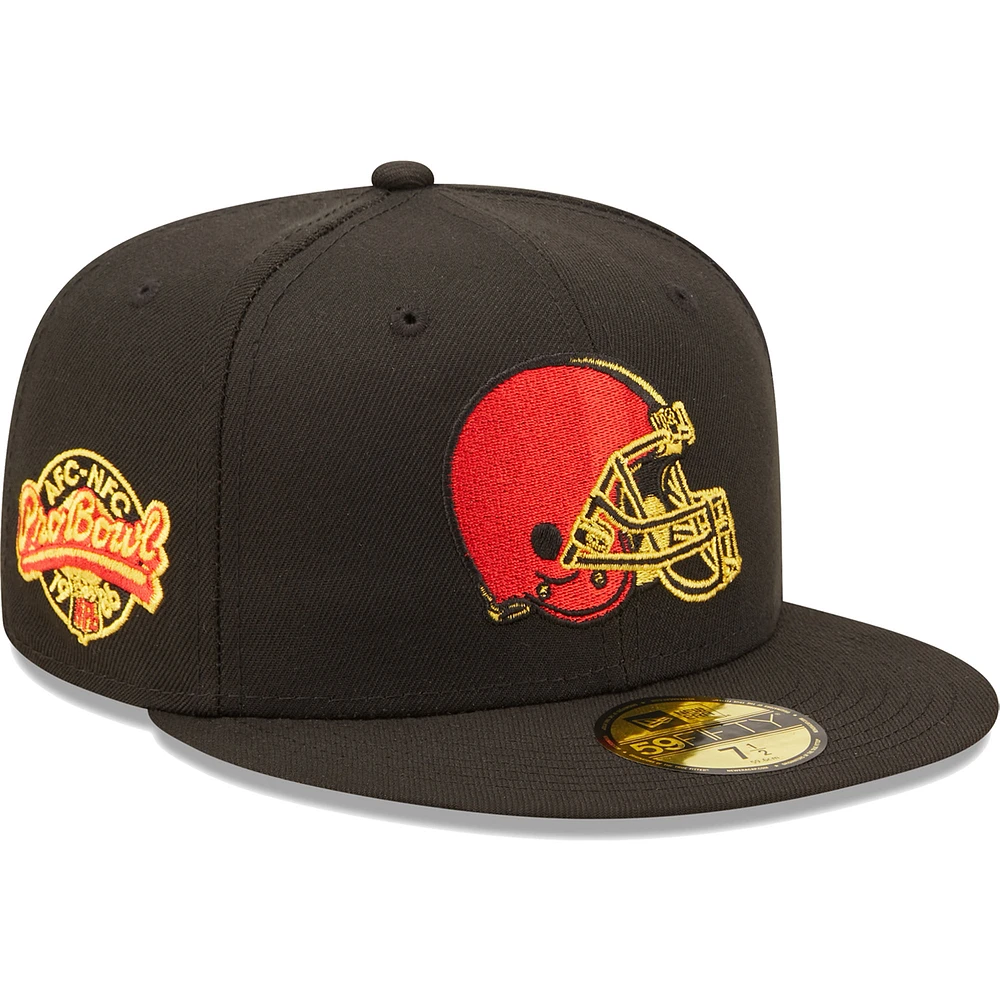 Men's New Era Black Cleveland Browns Cobra Kai 59FIFTY Fitted Hat
