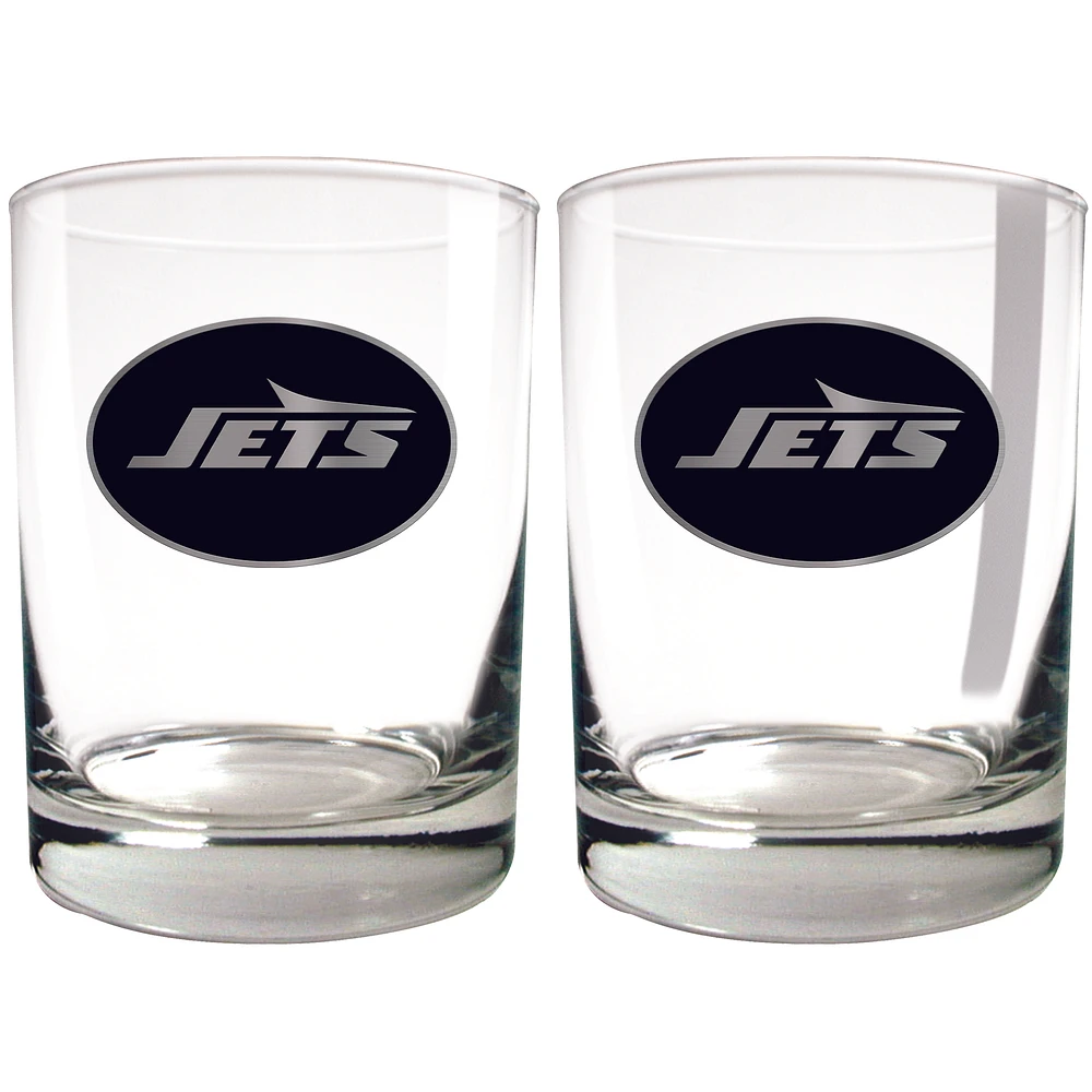 New York Jets 15oz. Legacy Rocks Glass Set
