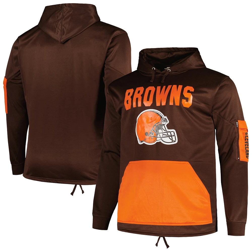 Men's Fanatics Brown Cleveland Browns Big & Tall Pullover Hoodie