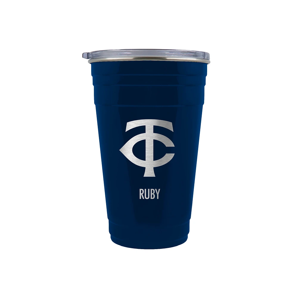 Minnesota Twins Team Logo 22oz. Personalized Tailgater Travel Tumbler