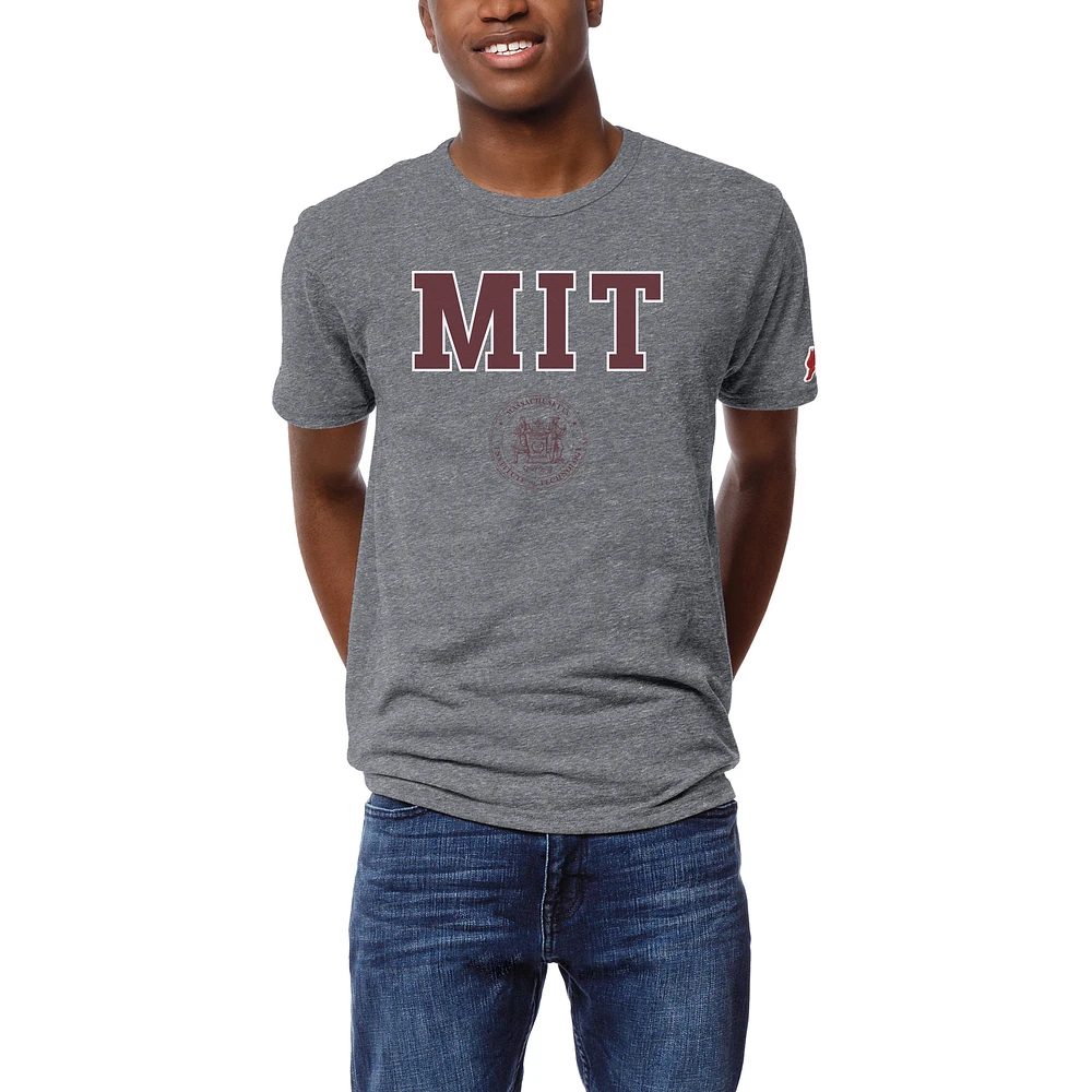 Men's League Collegiate Wear Heather Gray MIT Engineers 1965 Victory Falls T-Shirt