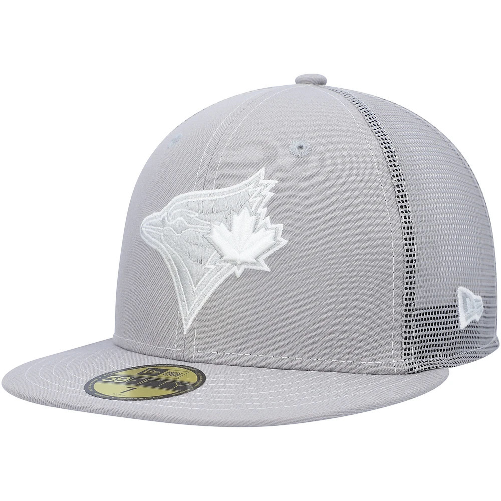 Men's New Era Gray Toronto Blue Jays 2023 On-Field Batting Practice 59FIFTY Fitted Hat