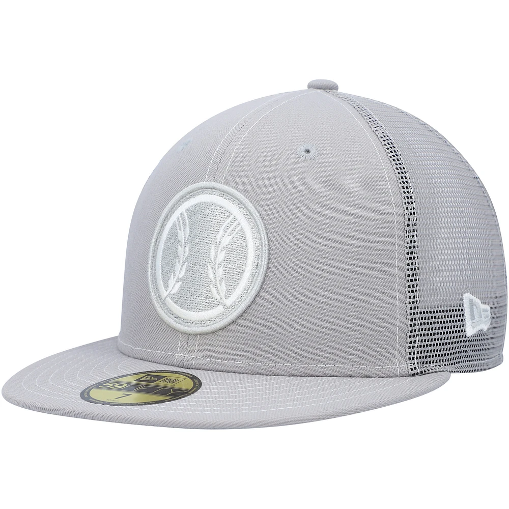 Men's New Era Gray Milwaukee Brewers 2023 On-Field Batting Practice 59FIFTY Fitted Hat